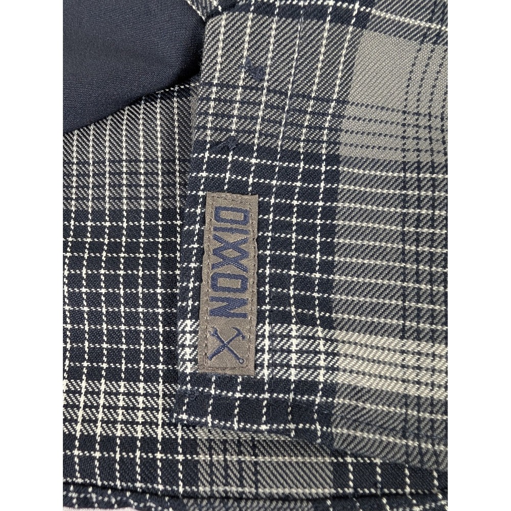Dixxon Flannel Shirt Womens Small Gray Black Paulson Plaid D-Tech Button Up Logo - Picture 9 of 15